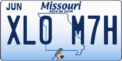 MO license plate XL0M7H