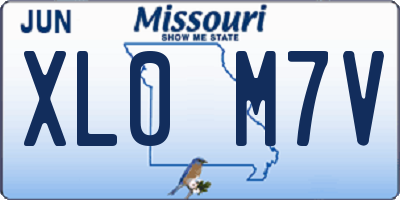 MO license plate XL0M7V