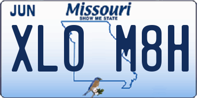 MO license plate XL0M8H
