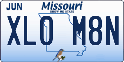 MO license plate XL0M8N