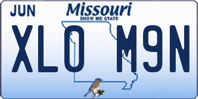 MO license plate XL0M9N