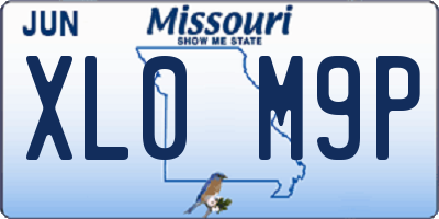 MO license plate XL0M9P