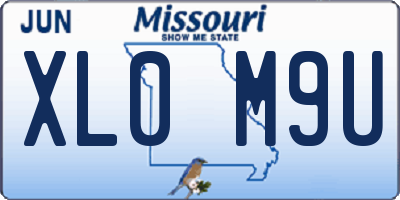 MO license plate XL0M9U