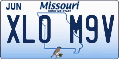 MO license plate XL0M9V