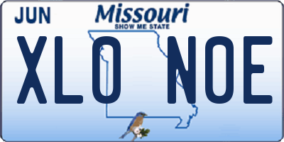 MO license plate XL0N0E