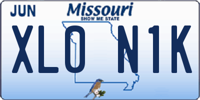 MO license plate XL0N1K
