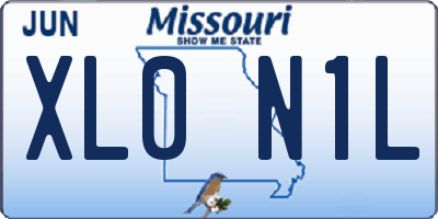 MO license plate XL0N1L