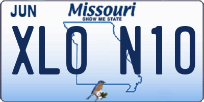 MO license plate XL0N1O
