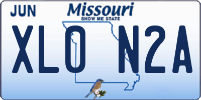 MO license plate XL0N2A