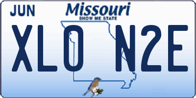 MO license plate XL0N2E