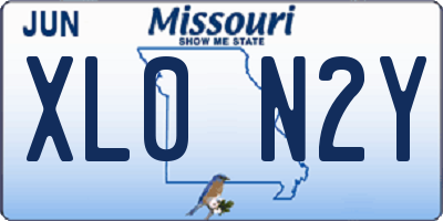 MO license plate XL0N2Y
