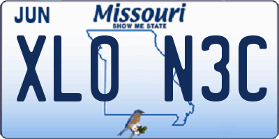 MO license plate XL0N3C