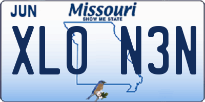 MO license plate XL0N3N