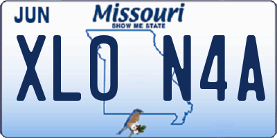 MO license plate XL0N4A
