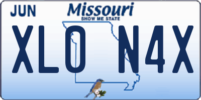 MO license plate XL0N4X