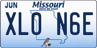 MO license plate XL0N6E