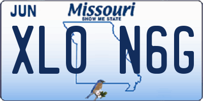 MO license plate XL0N6G