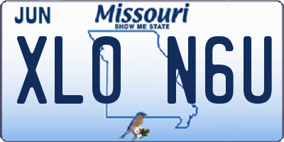 MO license plate XL0N6U