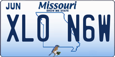 MO license plate XL0N6W