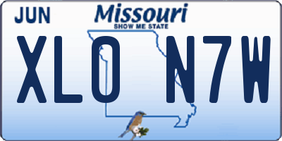 MO license plate XL0N7W