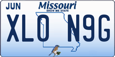 MO license plate XL0N9G