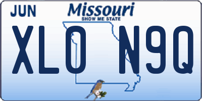MO license plate XL0N9Q