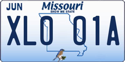 MO license plate XL0O1A