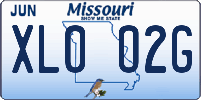 MO license plate XL0O2G