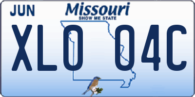 MO license plate XL0O4C