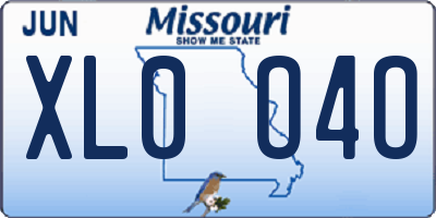 MO license plate XL0O4O