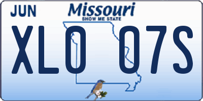 MO license plate XL0O7S