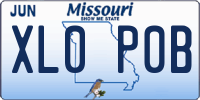 MO license plate XL0P0B