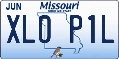 MO license plate XL0P1L