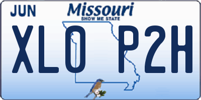 MO license plate XL0P2H