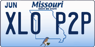 MO license plate XL0P2P