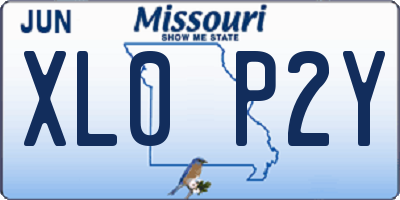 MO license plate XL0P2Y