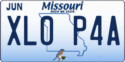 MO license plate XL0P4A
