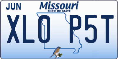 MO license plate XL0P5T