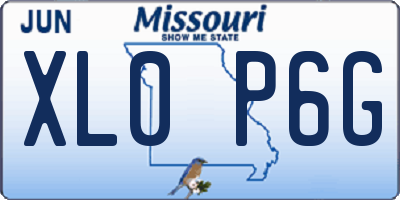 MO license plate XL0P6G