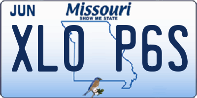 MO license plate XL0P6S