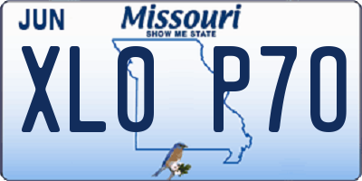MO license plate XL0P7O
