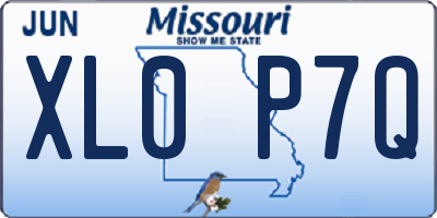 MO license plate XL0P7Q