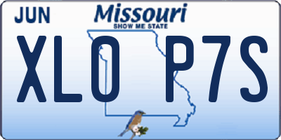 MO license plate XL0P7S