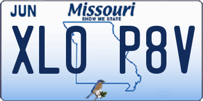 MO license plate XL0P8V