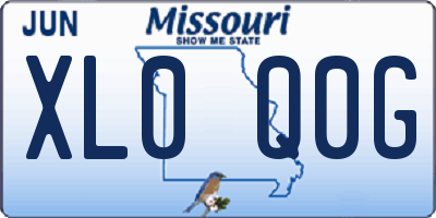 MO license plate XL0Q0G