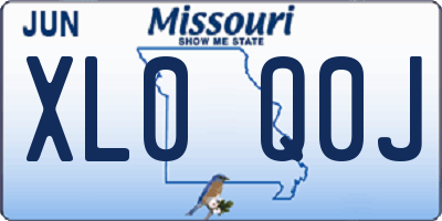 MO license plate XL0Q0J