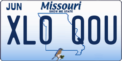 MO license plate XL0Q0U