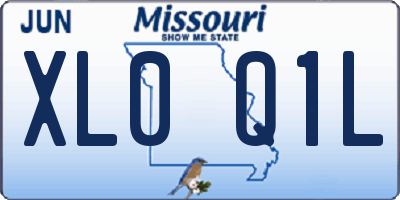 MO license plate XL0Q1L