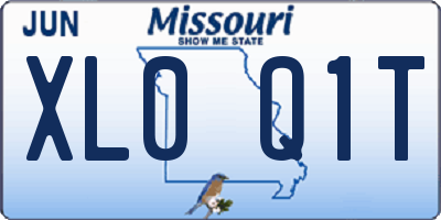MO license plate XL0Q1T