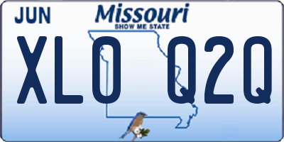 MO license plate XL0Q2Q